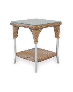 LLOYD FLANDERS LOOM SQUARE END TABLE IN MATTE WHITE