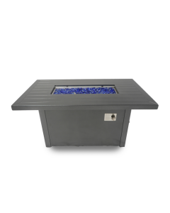 SOL CASUAL RIO RECTANGULAR FIREPIT IN PEWTER