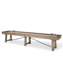 PLANK & HIDE ISAAC 12FT SHUFFLEBOARD TABLE - SILVERED OAK