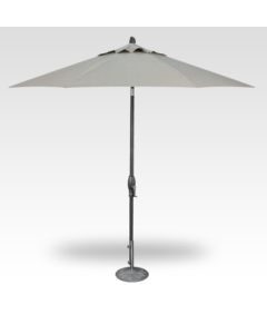 TREASURE GARDEN 9' AUTO TILT UMBRELLA - SILVER LINEN/ANTHRACITE