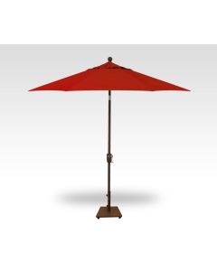 TREASURE GARDEN 9' X 6' PUSH BUTTON UMBRELLA - RED/BRONZE