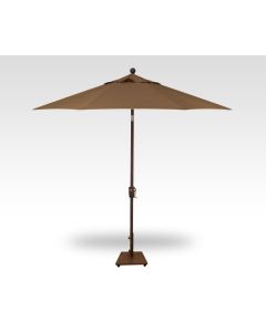 TREASURE GARDEN 9' X 6' PUSH BUTTON UMBRELLA - TOFFEE/BRONZE