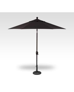 TREASURE GARDEN - 9' X 6' PUSH BUTTON UMBRELLA - BLACK