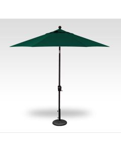 TREASURE GARDEN - 9' X 6' PUSH BUTTON UMBRELLA - FOREST GREEN/BLACK